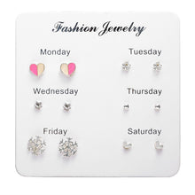 Load image into Gallery viewer, Minimalist Mixed Small Earrings Set Simple Geometric Stud Earrings for Women Girls Tiny Ear Studs Pendientes Kleine Oorbellen