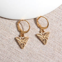 Load image into Gallery viewer, JUST FEEL New Tiny Hoop Earrings For Women Girl Gold Cartilage Hoop Earrings Jewelry Heart Cross Star Triangle Charm Earrings