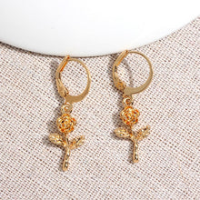 Load image into Gallery viewer, JUST FEEL New Tiny Hoop Earrings For Women Girl Gold Cartilage Hoop Earrings Jewelry Heart Cross Star Triangle Charm Earrings