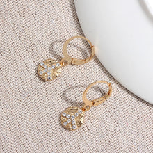 Load image into Gallery viewer, JUST FEEL New Tiny Hoop Earrings For Women Girl Gold Cartilage Hoop Earrings Jewelry Heart Cross Star Triangle Charm Earrings