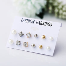 Load image into Gallery viewer, Minimalist Mixed Small Earrings Set Simple Geometric Stud Earrings for Women Girls Tiny Ear Studs Pendientes Kleine Oorbellen
