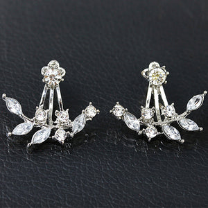 New Fashion Simulated Pearls Pendientes Bijoux Angel Wings Leaf Feather Flowers Stud Earrings For Women Wedding Jewelry Brincos